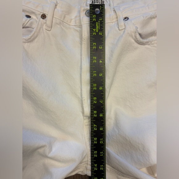 Agolde 90s Jean White Denim Distressed Size 30 - Picture 3 of 8